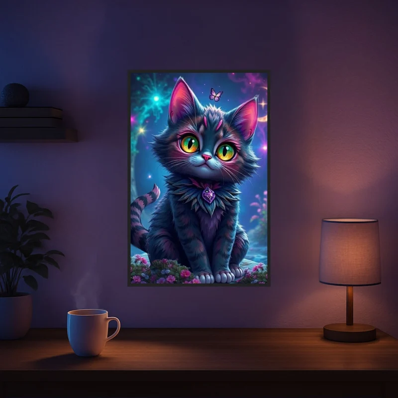 Diamond Painting - Night Cat