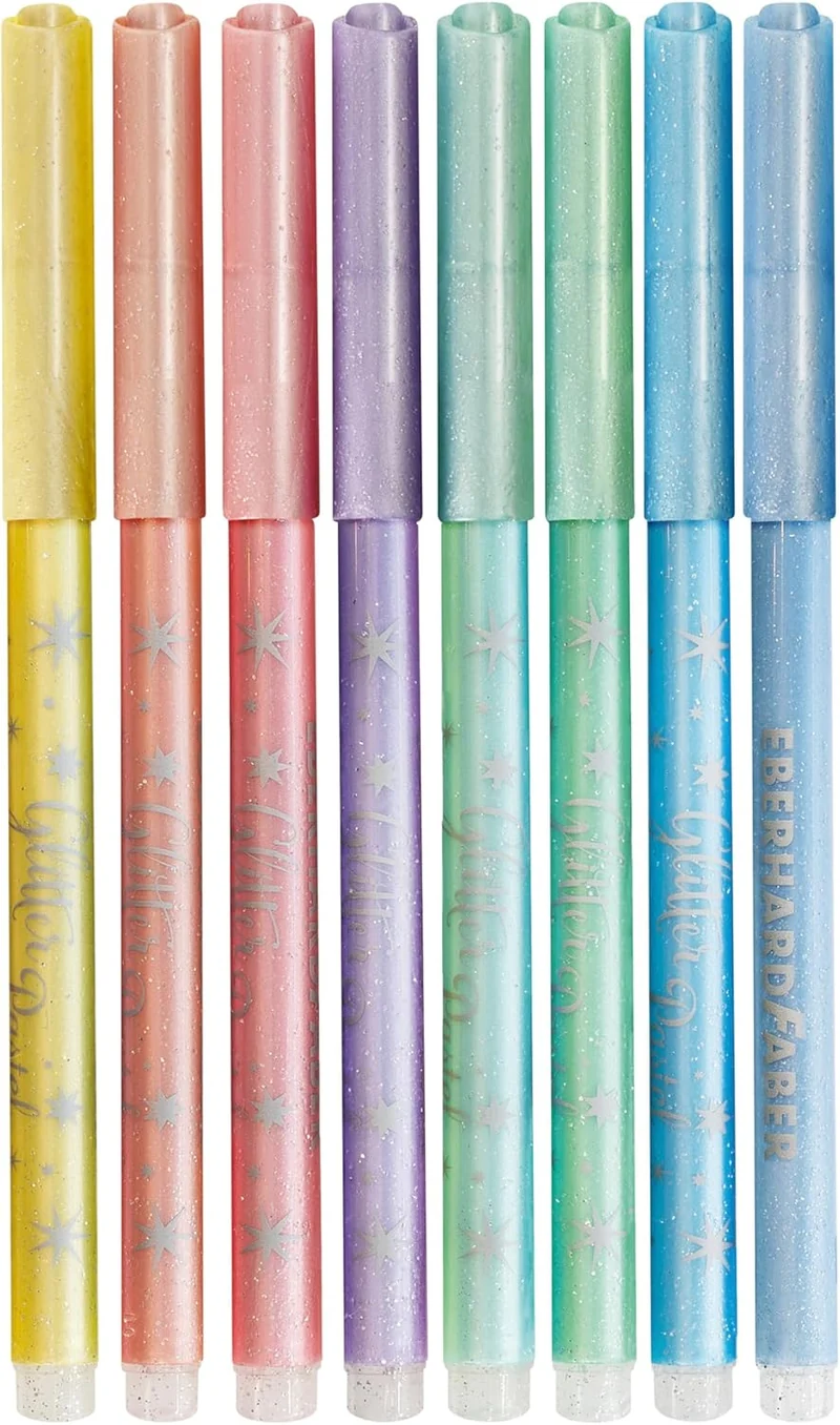 Eberhard Faber Glitzer-Filzstifte Pastell 8er Set