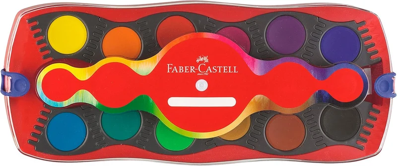 Faber-Castell Farbkasten Connector 12 Farben rot