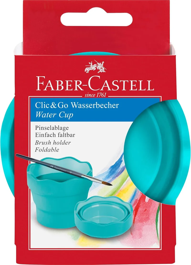 Faber-Castell Wasserbecher Clic&Go türkis
