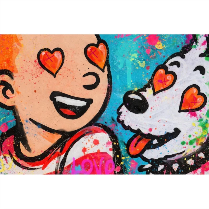 Leinwandbild Wild Love Pop Art Querformat