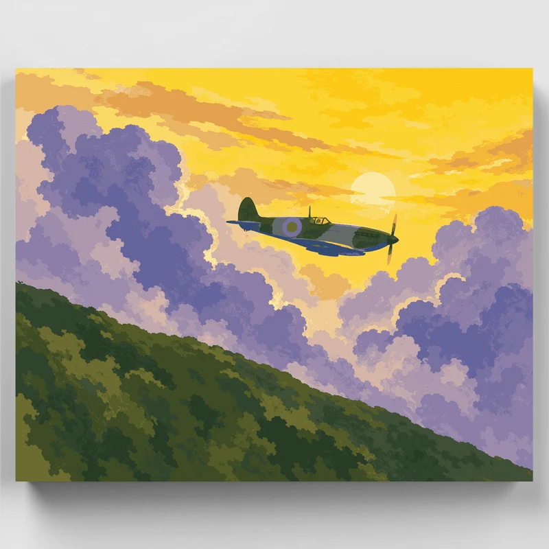 Sunset Over Clouds - Paint by Numbers Kit