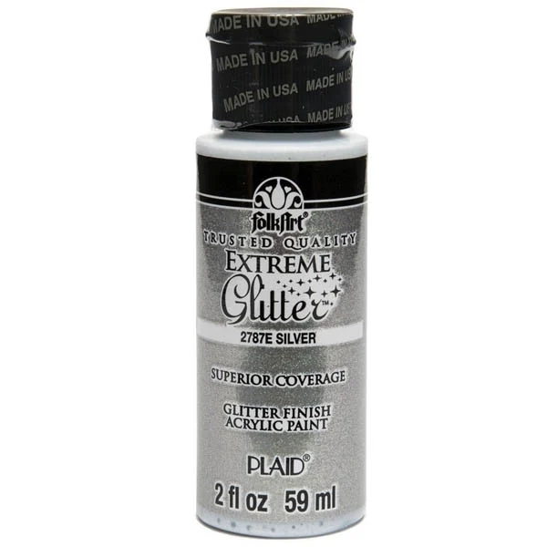 Folkart - Extreme Glitter - Silver 2oz