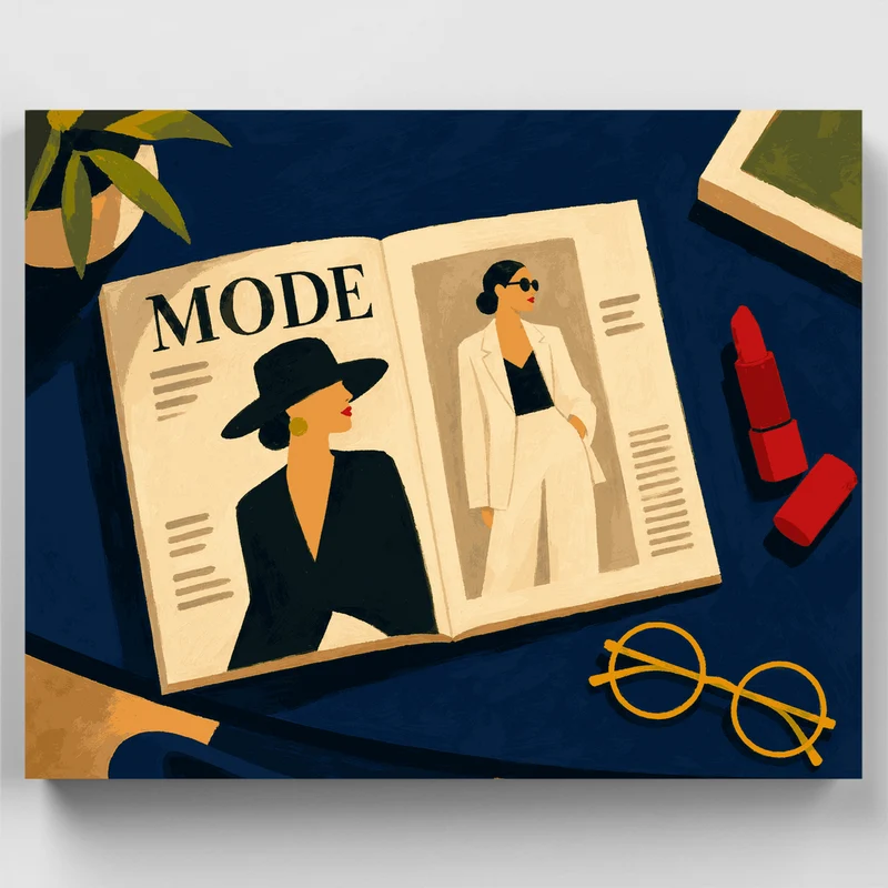 Fashion Magazine Spread - Paint by Numbers Kit
