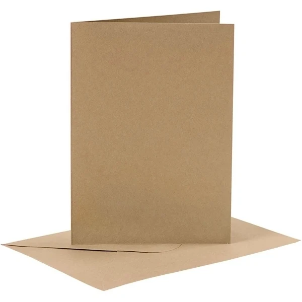 Create Craft - Cards & Envelopes - 10.5x15cm 6pack natural