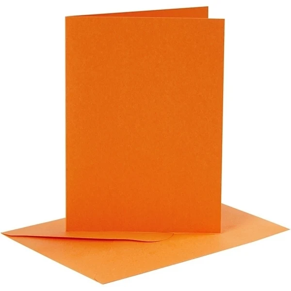 Create Craft - Cards & Envelopes - 10.5x15cm 6pack orange