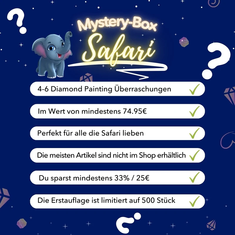 Diamond Painting Mystery-Box "Safari" (#1)