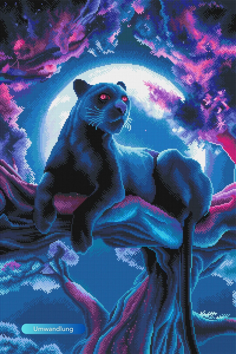 Diamond Painting - Black Panther Kirschblütentraum