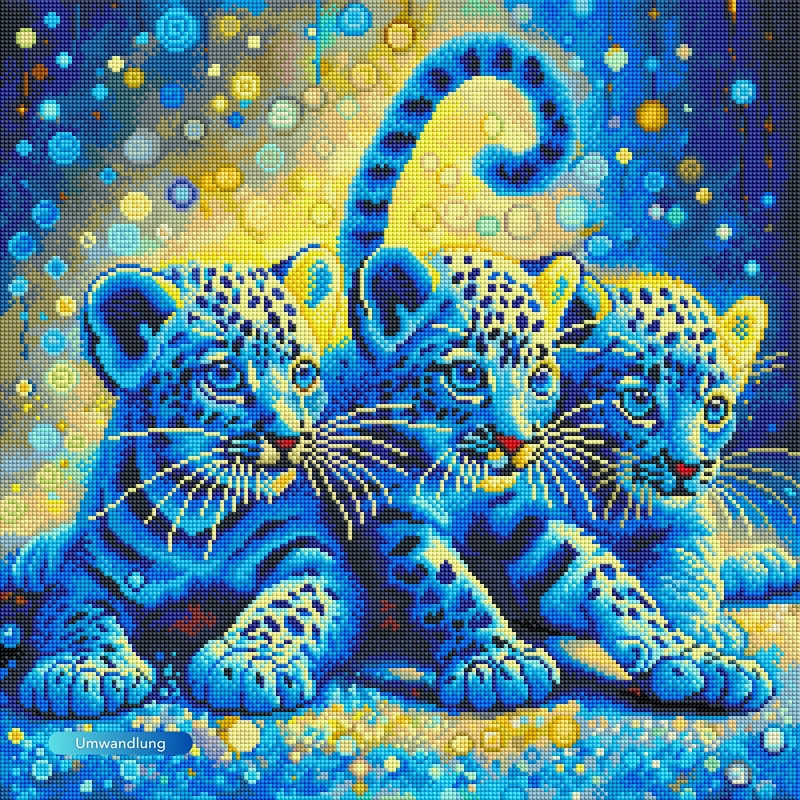 Diamond Painting - Leopardenbabys