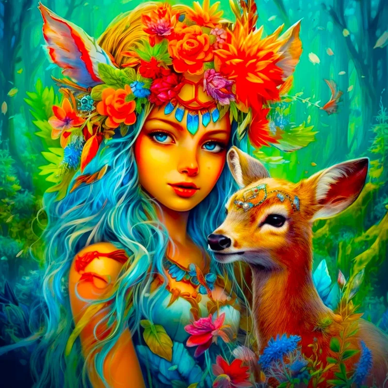 Diamond Painting - Waldmädchen