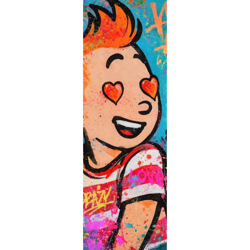 Leinwandbild Wild Love Pop Art Panorama Hoch