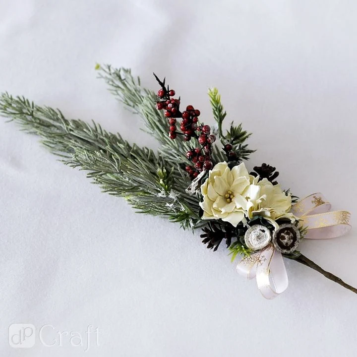3D Christmas Branch 40 cm 1 pc