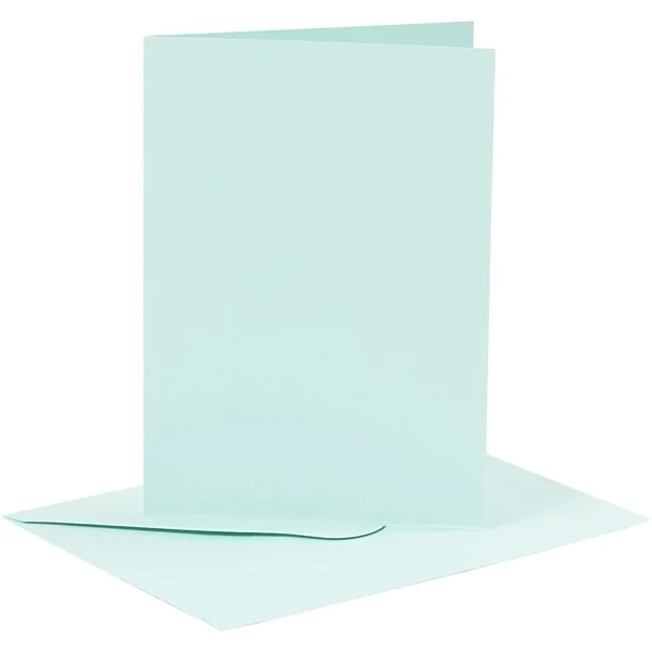 Create Craft - Cards & Envelopes - 10.5x15cm 6pack light blue