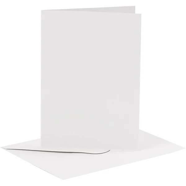 Create Craft - Cards & Envelopes - 10.5x15cm 6pack white