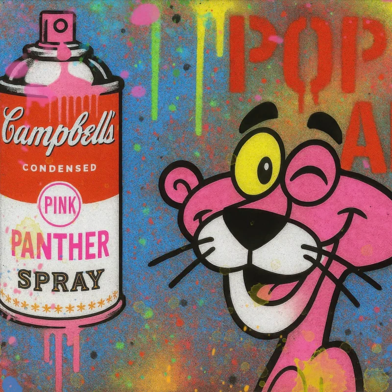 Acrylglasbild Ikonisches Pop Art mit Spraydose Quadrat