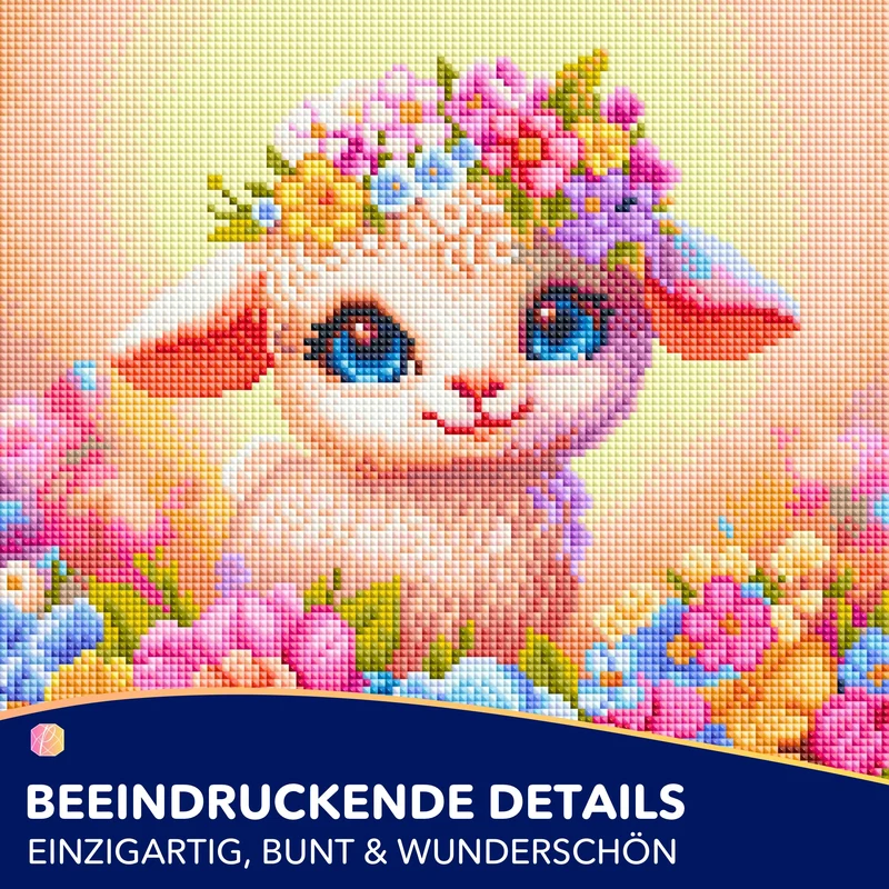 Diamond Painting - Osterlämmchen Lupina