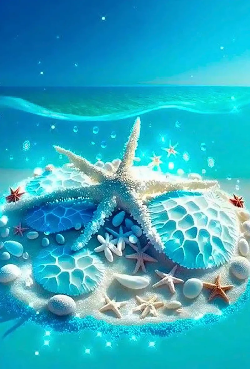 Diamond Painting - Blaue Meeressymphonie