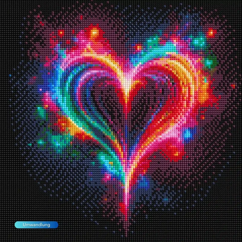 Diamond Painting Leuchtbild Special - Herzflimmern