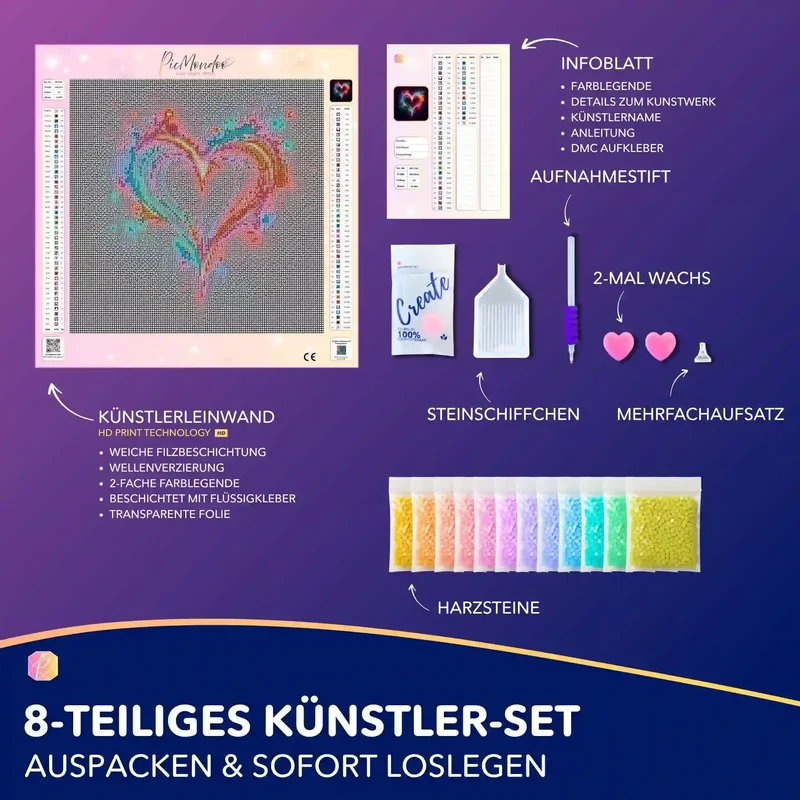 Diamond Painting Leuchtbild Special - Herzflimmern