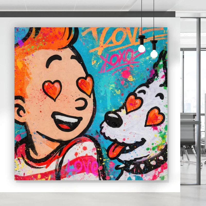 Poster Wild Love Pop Art Quadrat