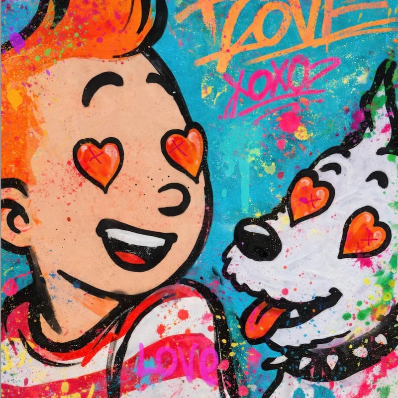 Poster Wild Love Pop Art Quadrat
