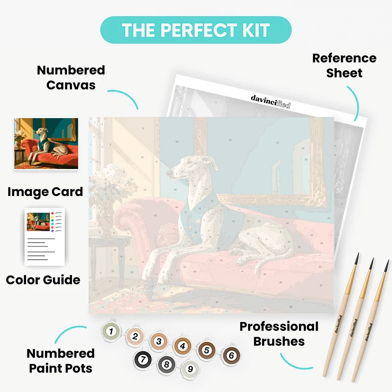 Dapper Greyhound - Paint by Numbers Kit