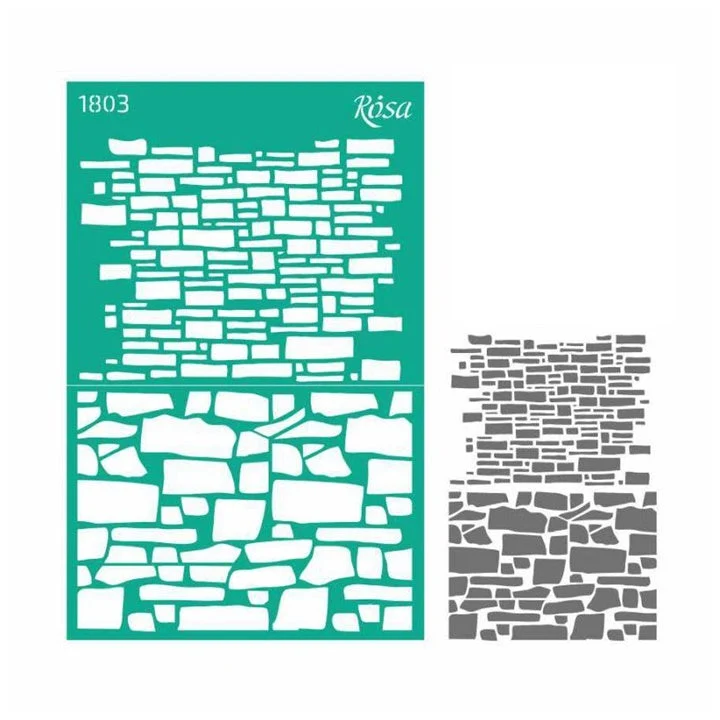 Rosa Talent Self-Adhesive Stencil 13 x 20 cm, Pattern No. 1803