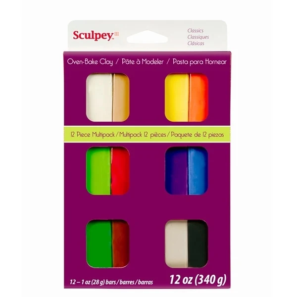 Sculpey III Multi Pk 12x1oz Classics
