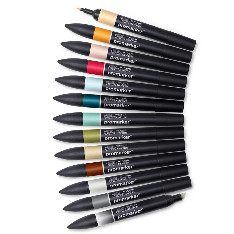 Winsor and Newton - PROMARKER 12+1 Manga Set 2