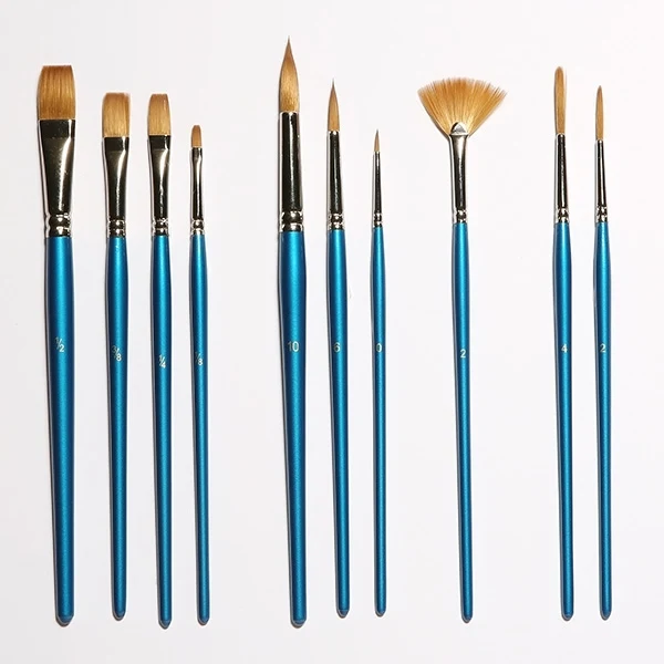 Elements - 10x Watercolour Brush set Wallet with stand
