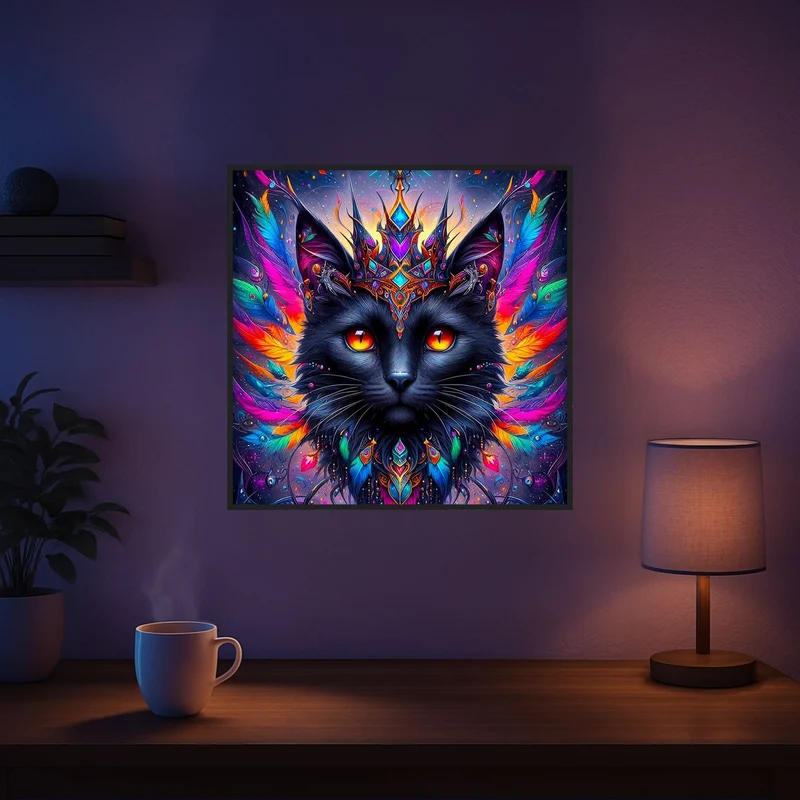 Diamond Painting - Mystic colorsplash Cat