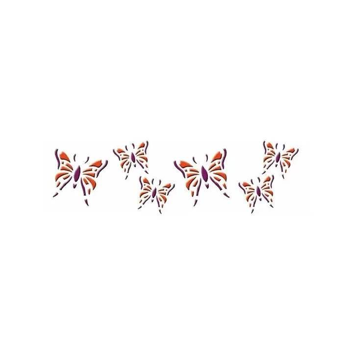 3D Butterfly Stencil 13x40 cm