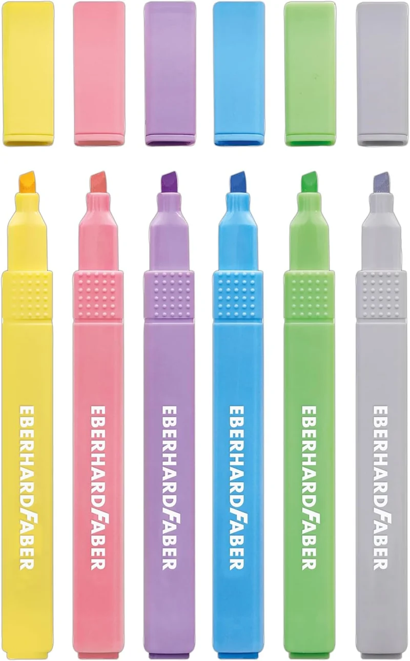 EBERHARD FABER Textmarker Slim Pastell 6er Set