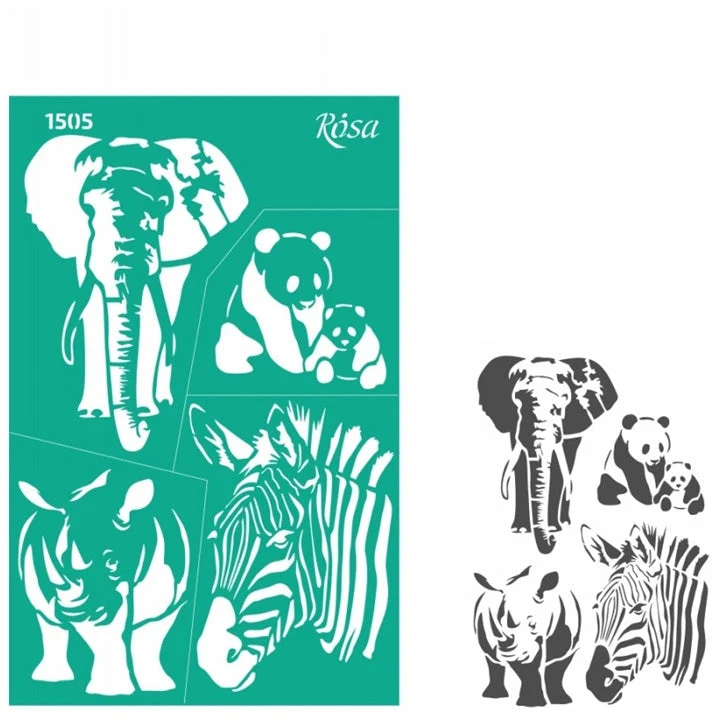 Rosa Talent Self-Adhesive Stencil, 13 x 20 cm, Pattern No. 1505