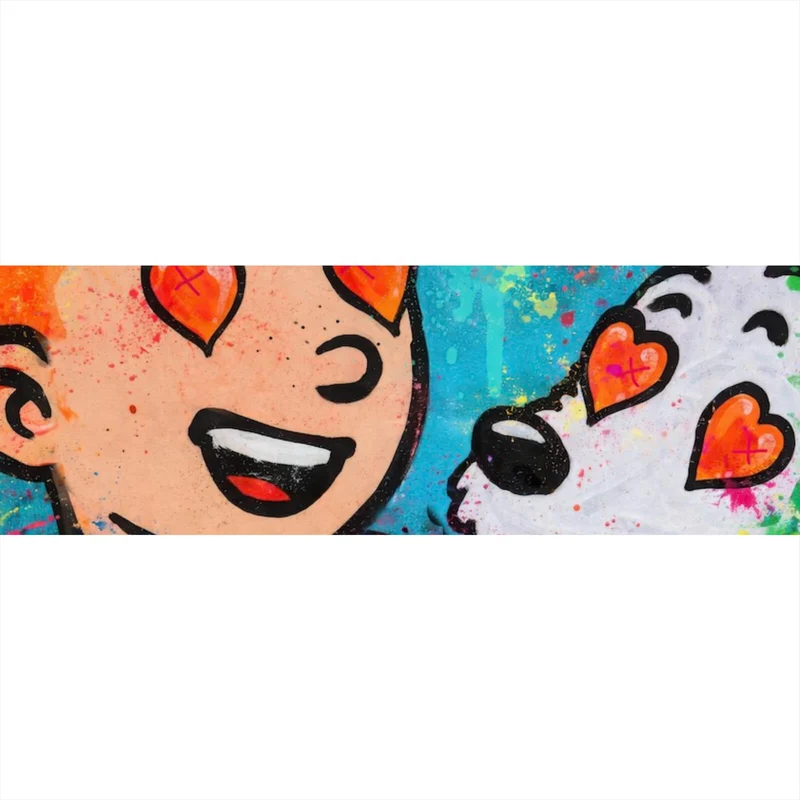 Aluminiumbild Wild Love Pop Art Panorama