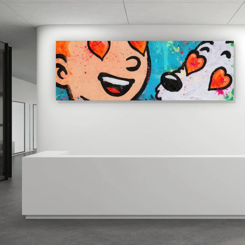 Leinwandbild Wild Love Pop Art Panorama