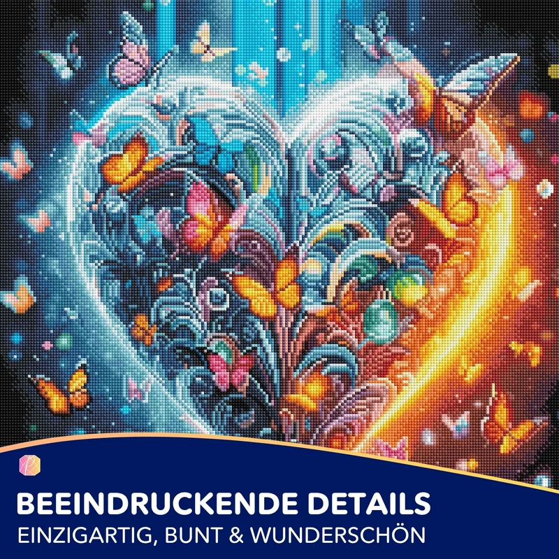 Diamond Painting - Schmetterlingsherz