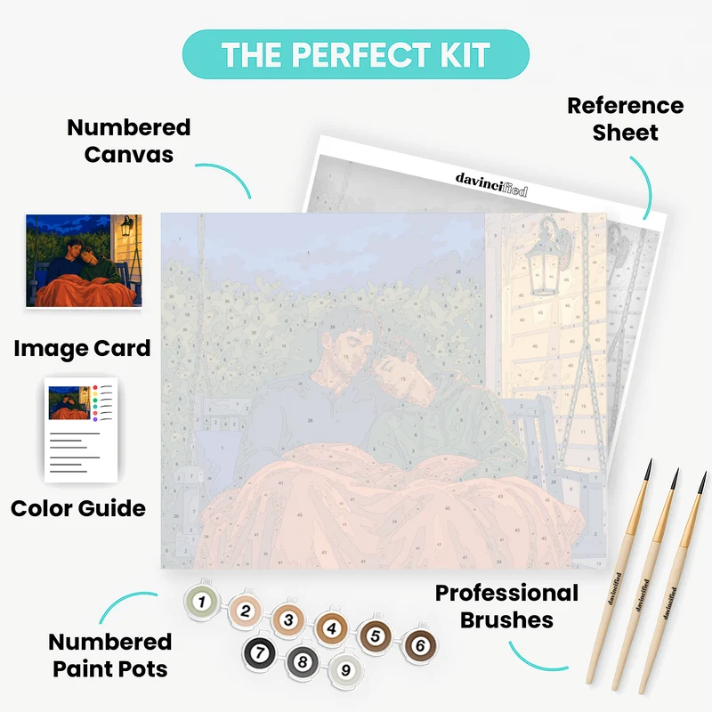 Porch Swing Embrace - Paint by Numbers Kit