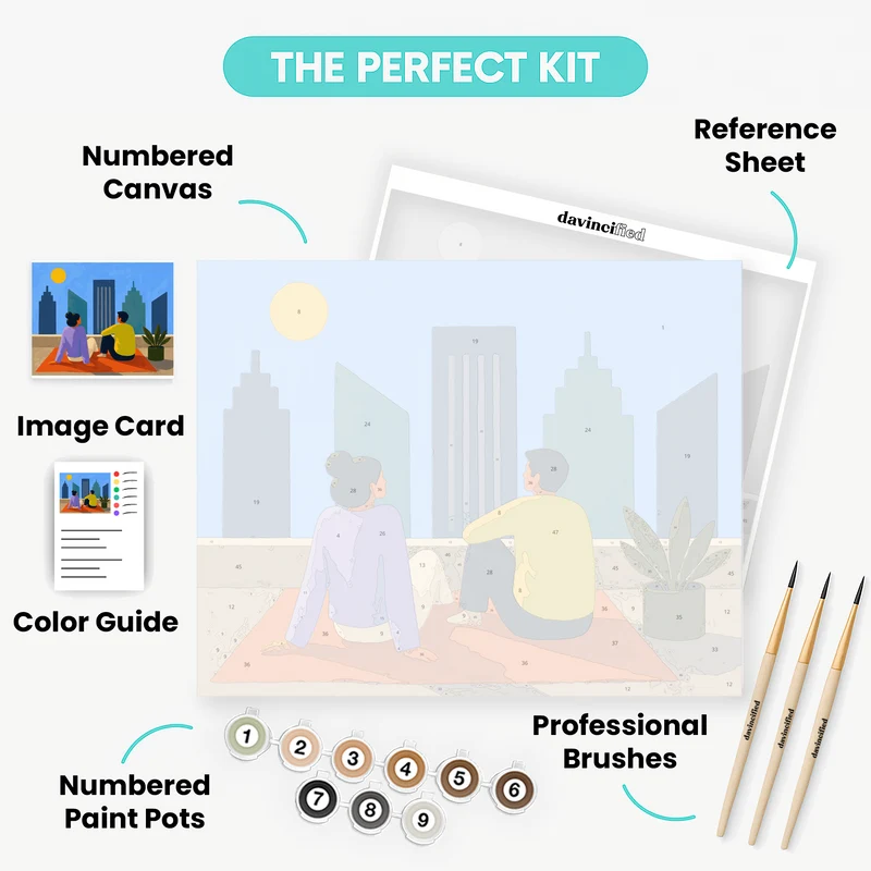 Rooftop Together - Paint by Numbers Kit