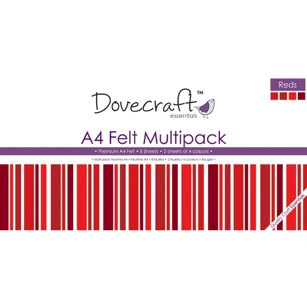 Dovecraft - A4 Felt - Reds