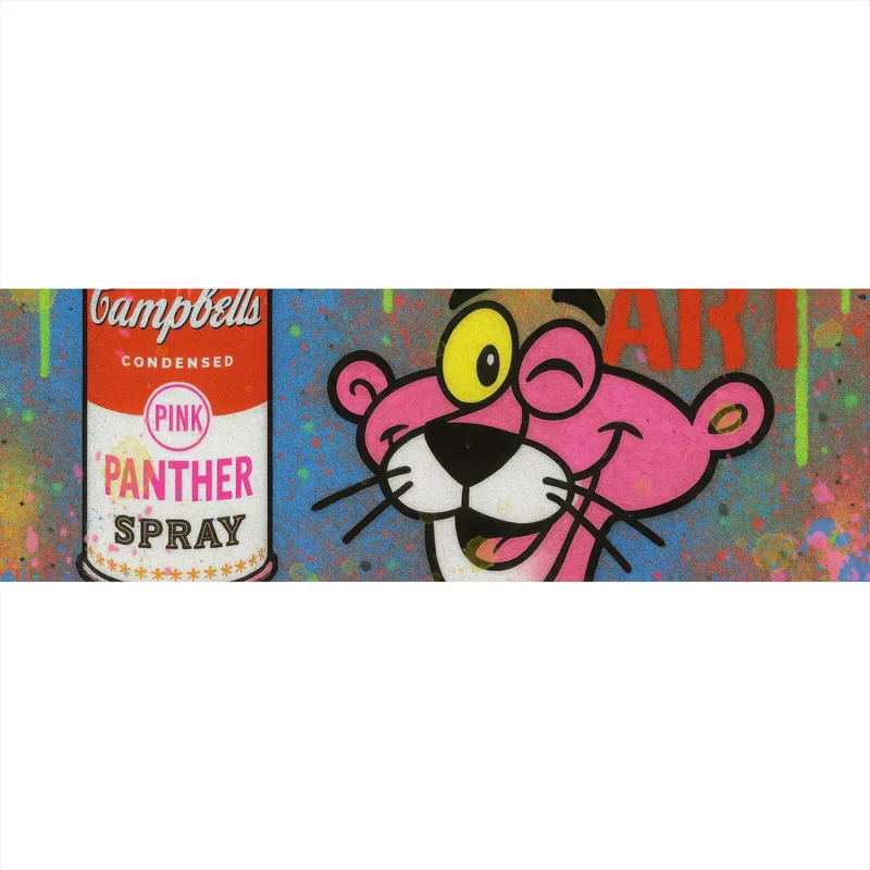 Aluminiumbild gebürstet Ikonisches Pop Art mit Spraydose Panorama