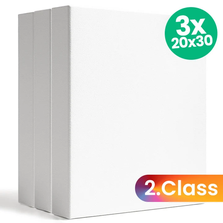 Set of 3 3D Stretched Canvases - 2nd Quality - 20x30 cm