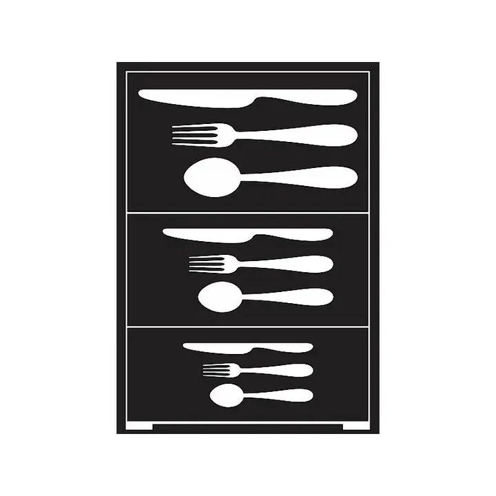 Self-Adhesive Cutlery Stencil A5