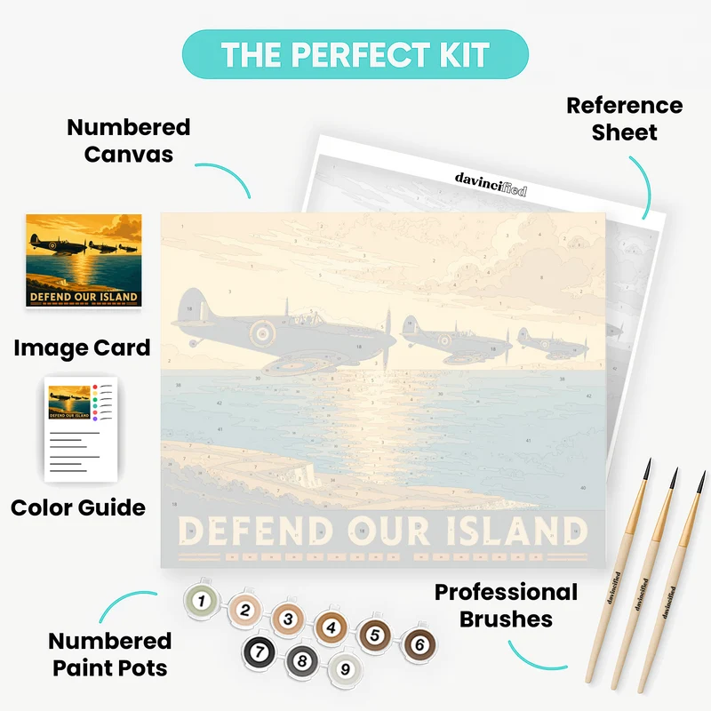 Spitfires at Dusk - Paint by Numbers Kit