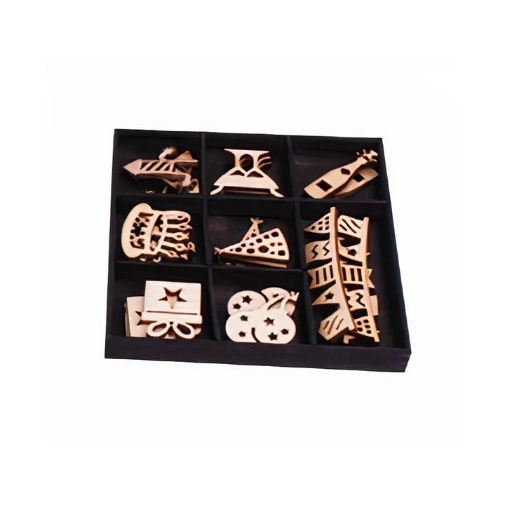 Wooden Cutouts - Set of 24
