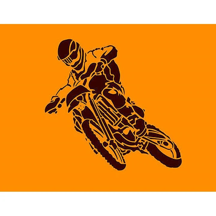 XXL Motorbike Stencil, Set of 5, 105 x 100 cm