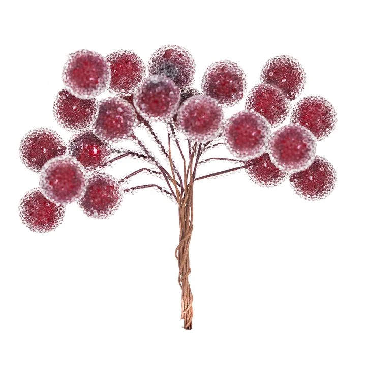 3D Decorative Red Berry Branches