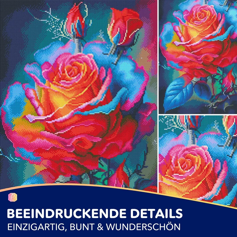 Diamond Painting - Zarte Rosenblüte