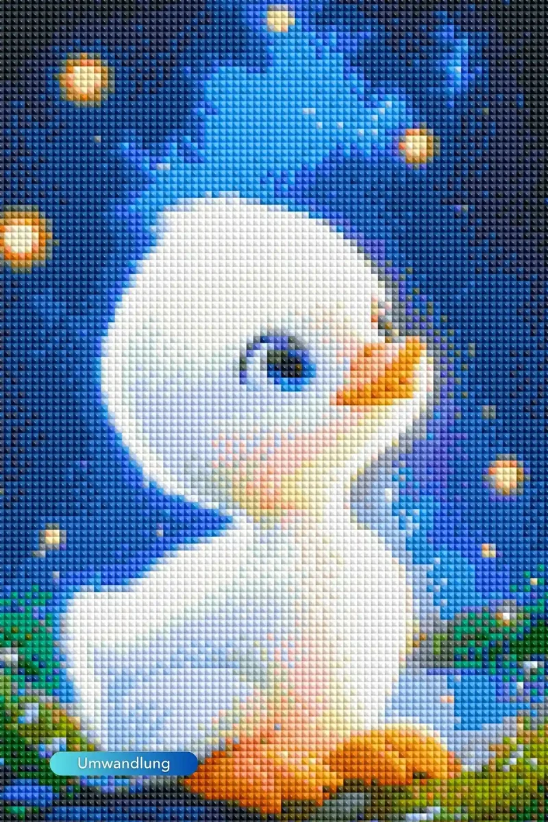 Diamond Painting Leuchtbild Special - Glitzer Entlein