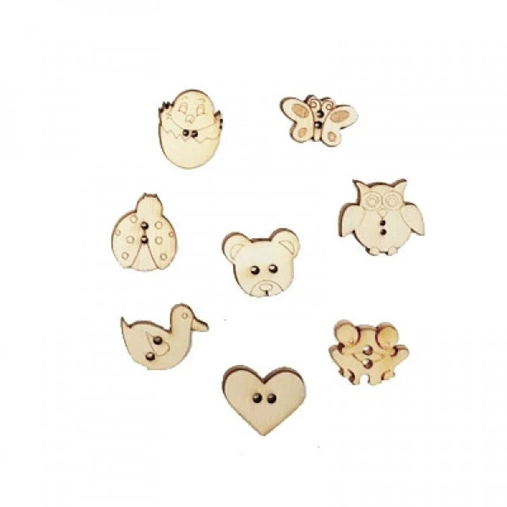 Wooden Miniature Buttons